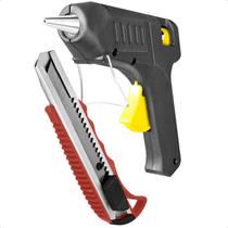 Kit Pistola Aplicadora De Cola Com Estilete Para Decoração