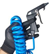 Kit Pistola De Ar + 20m Mangueira Espiral 8mm + Uniões Borrachas Londrina