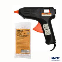 Kit Pistola De Cola Quente Bivolt 12w + 06 Bastões Grossos 11mm Kit Pistola De Cola Quente Bivolt 12w + 06 Bastões Grossos 11mm