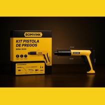 Kit Pistola de Fixação Fica Pino Pregos Profissiona BOM-3628