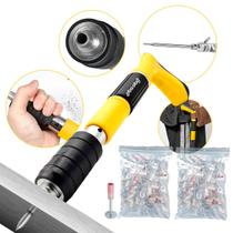 Kit Pistola de Fixação Finca Pino com 220 Pregos e EPI Oba Oba Mix, com Maleta