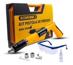 Kit Pistola De Prego Finca Pino P/fixação Profissional + Epi