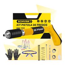 Kit pistola de pregos manual bomvink com acessórios profissional