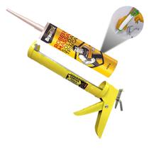 Kit Pistola de Silicone + Robermassa Solda Trinca 450g