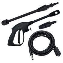 Kit Pistola Gatilho Lança Bico Mangueira Nylon 3m Compatível com Lavajato Karcher Compacta 19943710