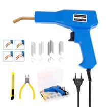 Kit Pistola Soldar ParaChoques Plásticos Grampeadores Quentes Máquina Reparação 200 Grampos Profissional Reparo Rápido e Eficiente 110v/220v