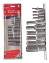 Kit Pito Caximbo Soquete Torx 1/4 E 1/2 E4 A E20 10 Pçs Corneta