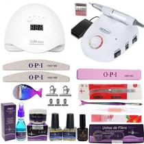 Kit Piubella Fibra/Gel Cabine Sun Uv/Led+Lixadeira Bvt