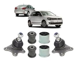 Kit Pivô + Bucha Suspensão Dianteira Vw Polo 2008 2009 2010