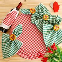 Kit Pizza 4 Capa suplat 4 Guardanapo 4 Anel e 4 Base mdf