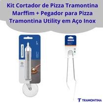 Kit Pizza Completo Cortador Marffim e Pegador em Aço Inox Kit Pizza Completo Cortador Marffim e Pegador em Aço Inox