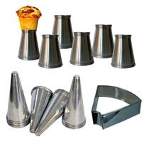 Kit Pizza Cone: 6 Suportes assar + 12 Cones 12cm + Faca Kit Pizza Cone: 6 Suportes assar + 12 Cones 12cm + Faca