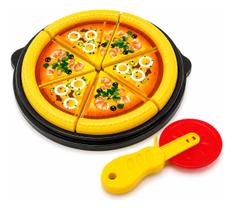 Kit Pizza Infantil Brinquedo Comidinhas Cortar 5 Peças Kit Pizza Infantil Brinquedo Comidinhas Cortar 5 Peças