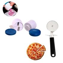 Kit Pizza Prana 2 Peças com Cortador de Cebola Espiral e Pizzaiolo Utensílios Cozinha Gourmet Resistente Prático Kit Pizza Prana 2 Peças com Cortador de Cebola Espiral e Pizzaiolo Utensílios Cozinha Gourmet Resistente Prático