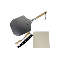 Kit Pizzas Broiler - Pedra Refratária, Cortador e Espátula Kit Pizzas Broiler - Pedra Refratária, Cortador e Espátula