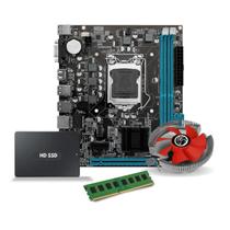 Kit Pl Mãe H61 + Cooler+memoria 8gb+ssd 240