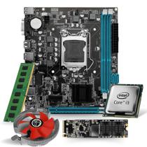 Kit Pl Mãe H61 + Proc. I3 2100 + Mem. 8gb Ddr3 + Cooler + M.2 256gb