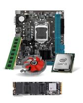Kit Pl Mãe H61 + Proc I3 2100 + Memoria 16 Gb Ddr3 + Cooler + 256 M2