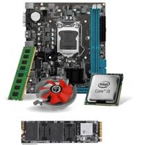 Kit Pl Mãe H61 + Proc. I5 3470 + Mem. 8gb Ddr3 + Cooler + M.2 256gb