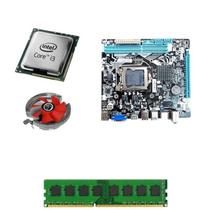 Kit Pl Mãe H61 + Processador I3 3220 + Mem 8 Gb Ddr3 + Cooler+ Ssd 240