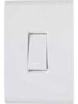 Kit Placa 4X2+ 1 Interruptor Simples 10A/250V Branco