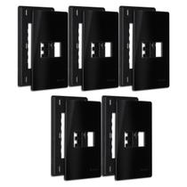 Kit Placa 4x2 1 Posto Preta Com Suporte Infiniti Margirius