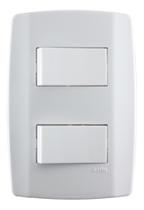Kit Placa 4x2 + Interruptor Simples + Tecla Paralela Slim Ilumi
