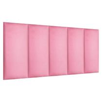 Kit Placa Cabeceira Modular Adesiva Cama Box Estofada Solteiro Casal Queen King 45x20cm