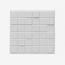 Kit Placa de Revestimento de Parede 3D Pixel em Pvc 25 cm X 25 cm Branco OEM