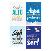 Kit Placa Decorativa MDF Frases Infantis 4un