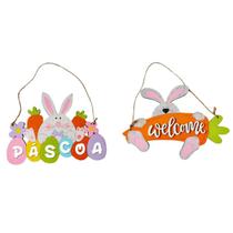 Kit Placa Decorativa Páscoa Sortida 2un - 16 x 22 cm