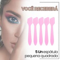 Kit Placa E Espátula Aço Inox Plástica Para Maquiagem - Escolha Seu Kit