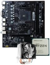 Kit Placa Mãe A320M Com Ryzen 5 2400G E Air Cooler Kit Placa Mãe A320M Com Ryzen 5 2400G E Air Cooler