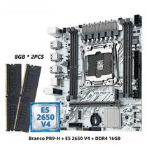 Kit Placa-mãe MACHINIST X99 Branca Intel Xeon E5 2650 V4 CPU Set DDR4 8GB NVME M.2 Suporte