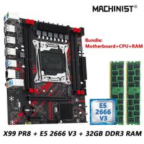 Kit Placa-Mãe X99 com Processador Intel Xeon E5 2666 V3, 16GB de RAM DDR3