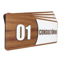 Kit Placa Sinalização Consultório Com 4 Peças Kit Placa Sinalização Consultório Com 4 Peças