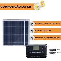 Kit Placa Solar 160w Para Caminhão Carrega Bateria 24v 12v - MINHA CASA SOLAR