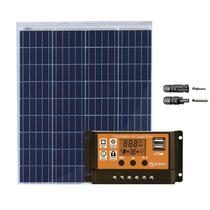 Kit Placa Solar 80W Controlador Carga PWM 30A Painel Resun C/ MC4