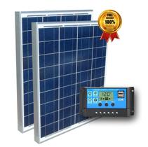 Kit Placa Solar Geladeira De Caminhão Carrega Bateria 24V - Resun