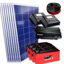Kit Placa Solar Off Grid Solar Para Geladeira E Tv - 110v