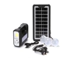 Kit placa solar portatil 3 lamp. led luz emergencia lk-3102