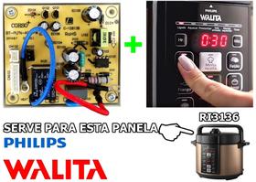 Kit Placa Teclado com Placa Fonte Para panela de pressão Viva modelo Ri3136 Philips Walita Kit Placa Teclado com Placa Fonte Para panela de pressão Viva modelo Ri3136 Philips Walita