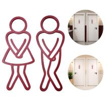 Kit Placas Banheiro WC sinalização Sanitário Masculino Feminino Unisex Plaquinha Porta Engraçada Kit Placas Banheiro WC sinalização Sanitário Masculino Feminino Unisex Plaquinha Porta Engraçada
