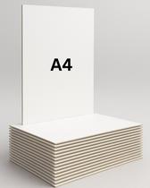 Kit Placas Chapas A4 3mm Branco 50 Unidades Decoração