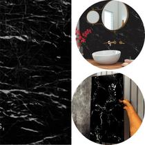 Kit Placas de Revestimento Auto Adesivo Mármore Preto 60x30cm Elegância e Facilidade na Decoração Kit Placas de Revestimento Auto Adesivo Mármore Preto 60x30cm Elegância e Facilidade na Decoração