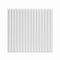 Kit Placas de Revestimento de Parede 3D Ripado 10 Unidades 25 cm X 25 cm PVC Branco OEM