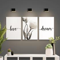 Kit Placas Decorativas 3 Peças 19,0 X 28,5 cm - Dream Love