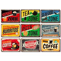 Kit Placas Decorativas Cozinha Mdf - 9 Placas