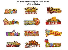 Kit Placas Decorativas Festa Junina c/ 12 unidades - NC Toys