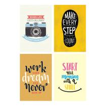 Kit Placas Decorativas Frases Positivas Em Inglês